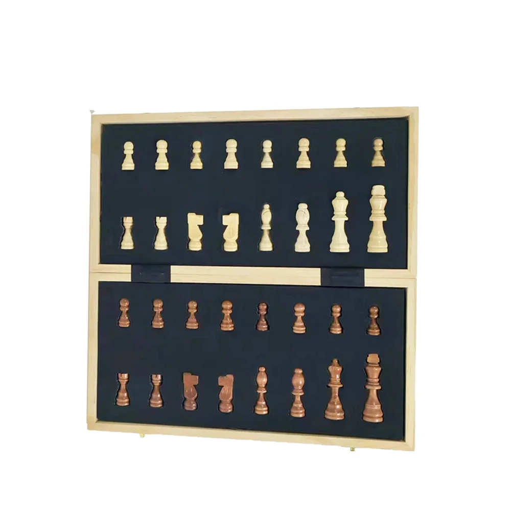 Складная большая деревянная доска магнитные шахматные фигуры интерьерная