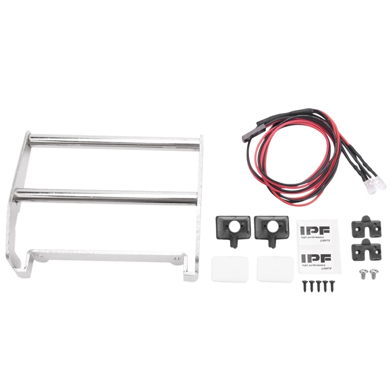 

Metal Front Bumper With Led Light For 1/10 RC Crawler Traxxas TRX4
