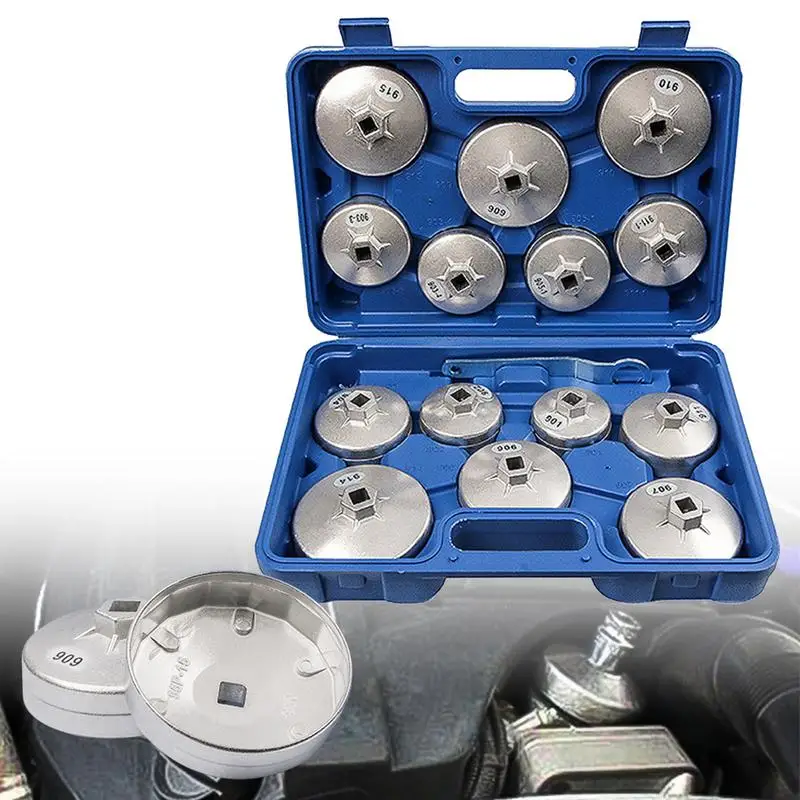 

Set Oil Filter Pliers Wrench Aluminum Alloy Cup Type Oil Filter Wrench Socket Removal Tool Set Oil Filter Wrench Adjustable Oil