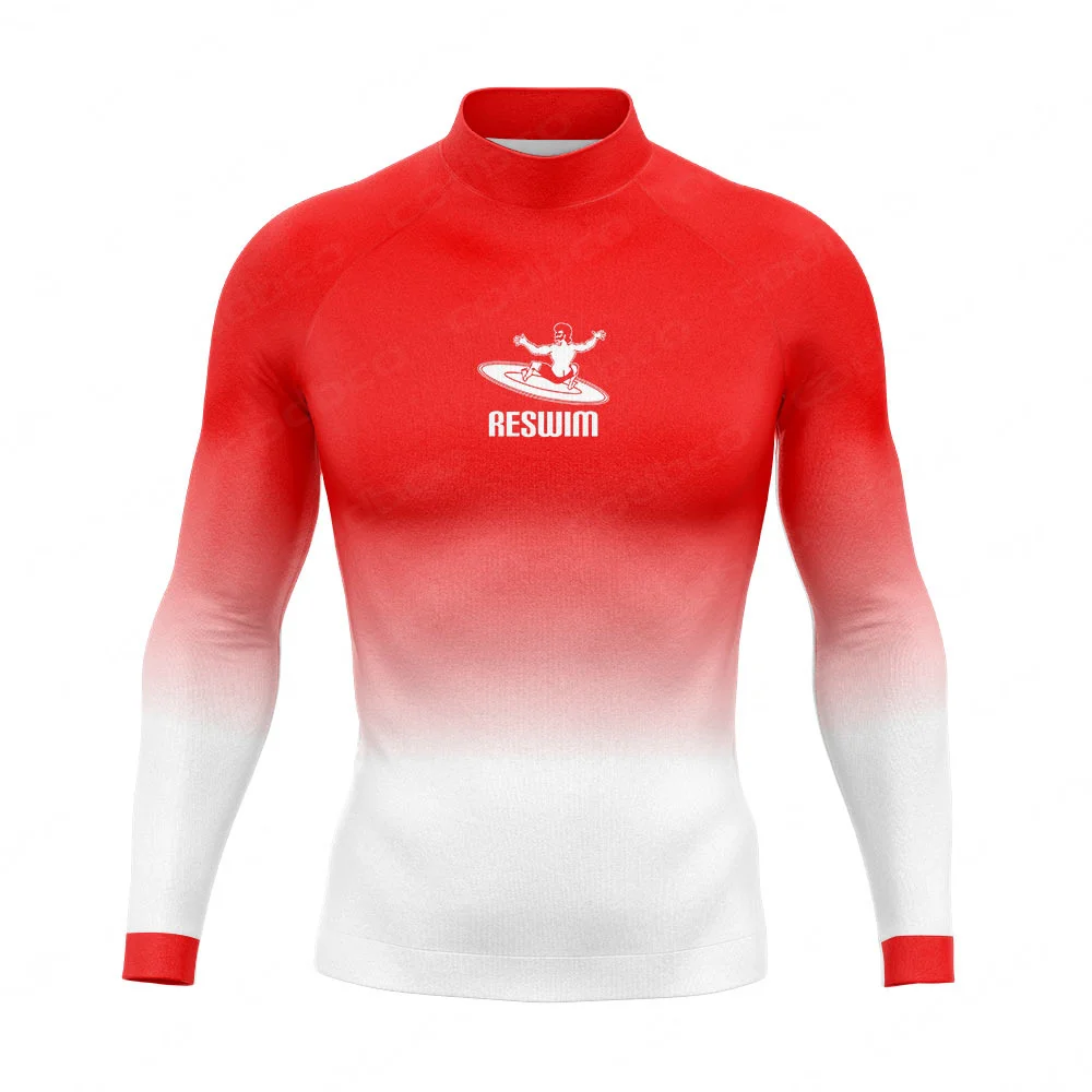 Купальник мужской летний с длинным рукавом топ для серфинга и дайвинга UPF 50