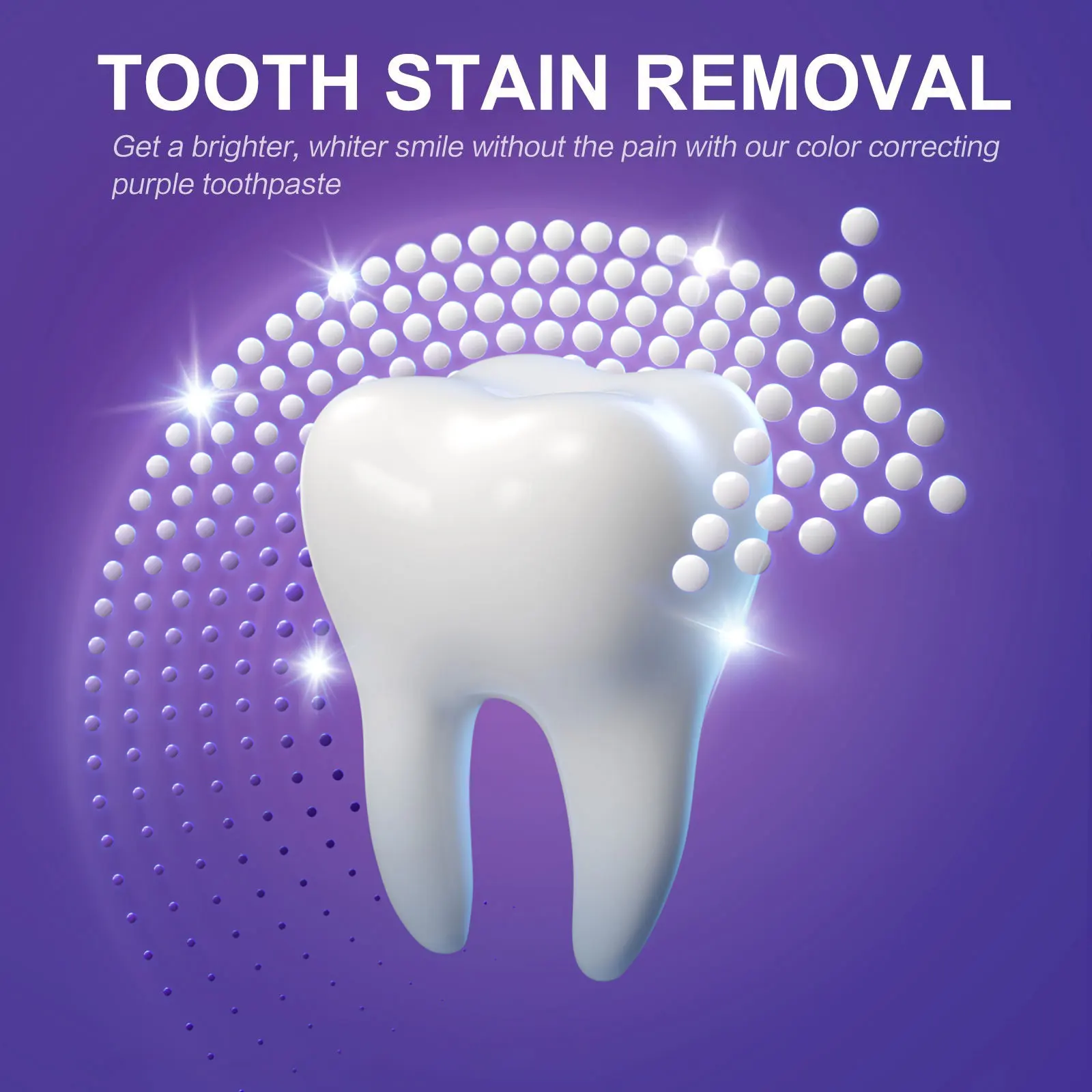 Зубная паста с корректором фиолетового цвета уменьшает пожелтение налета