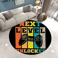 letter round carpet for living room fashion home decor crawl play mat anti slip dirt resistant sofa area mats large gamepad rugs