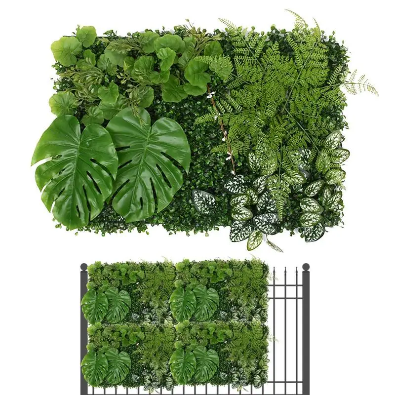 

40x60cm Artificial Plant Panels Privacy Hedge Screen Outdoor Garden Decor For Walls Fences Realistic Artificial Plant Wall