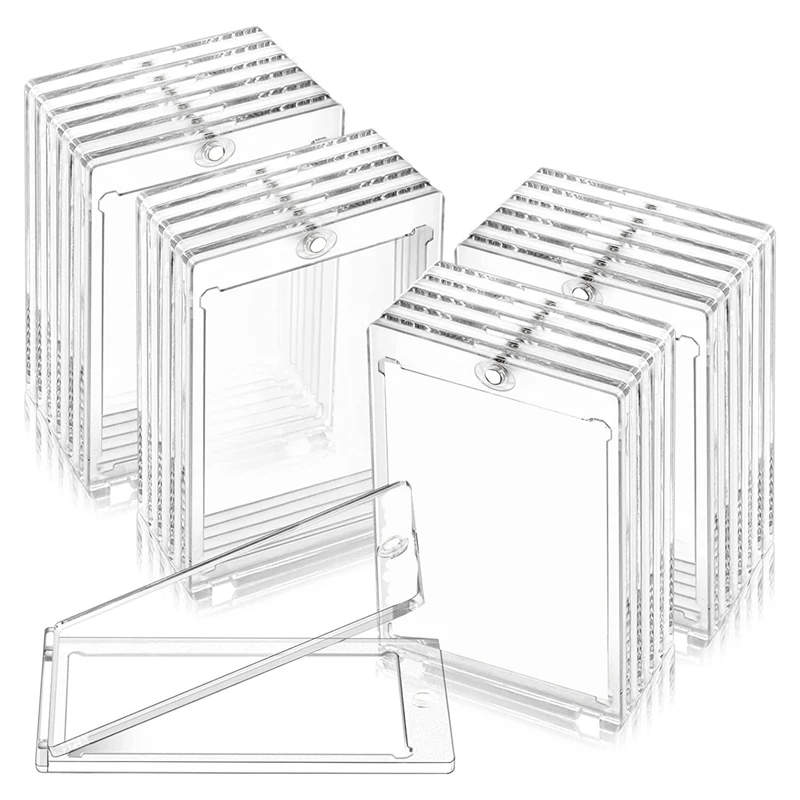 

New-23 Pack Magnetic Card Holder,35PT Trading Card Holder,Hard Card Cases,for Baseball Football Sports Card Storage&Display