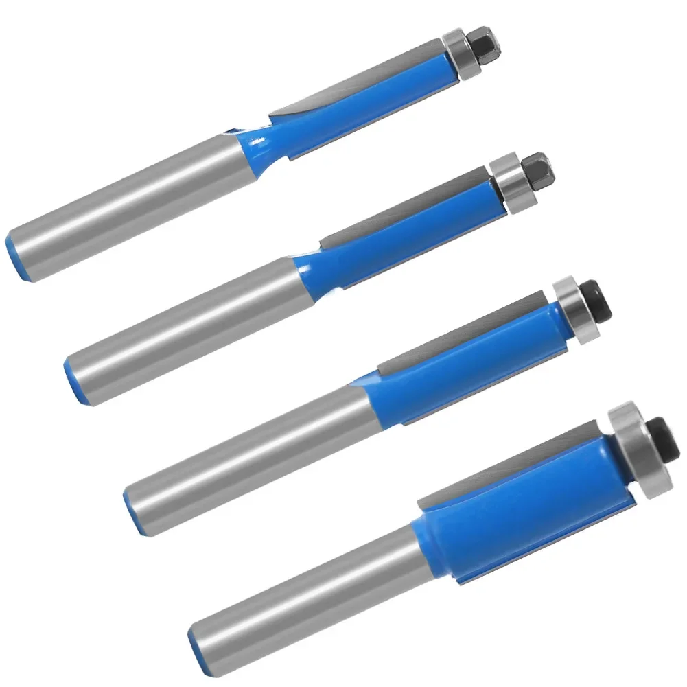 4 шт. 8 мм хвостовик 1 дюйм фреза с подшипником для деревянного шаблона из карбида