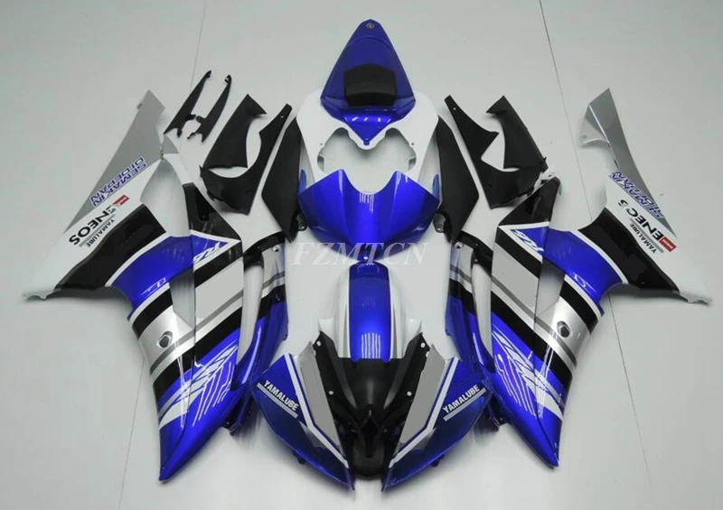 

4Gifts New ABS Motorcycle Fairings Kit Fit For YAMAHA YZF- R6 2008 - 2016 08 09 10 11 12 13 14 15 16 Bodywork Set Blue White