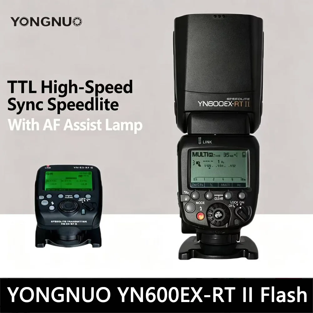 Фото Контроллер YONGNUO YN-E3-RT и вспышка YN600EX-RT II Auto TTL HSS для Canon 6D II, 5D Mark II, III, IV, 1DX Mark III, EOS R5 №1