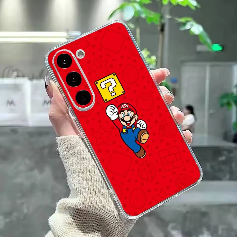 Фото Чехол для телефона Samsung Galaxy A91,80,73,72,71,53,52,32,31,22,21s,20 с рисунком Super T-MarioS Bros, прозрачный чехол №4