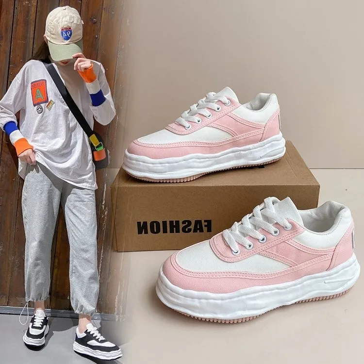 

Women's shoes 2022 autumn new white shoes women's thick-soled dissolving shoes casual sports board shoes old shoes