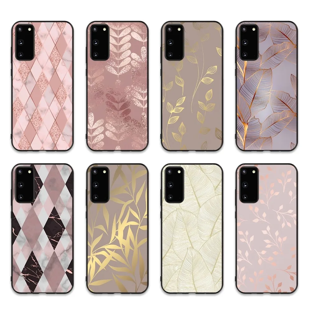 

Black Gold Rose Love Heart Matte Phone Case For Samsung S 9 10 20 21 22 23 30 23plus lite Ultra FE S10lite Fundas