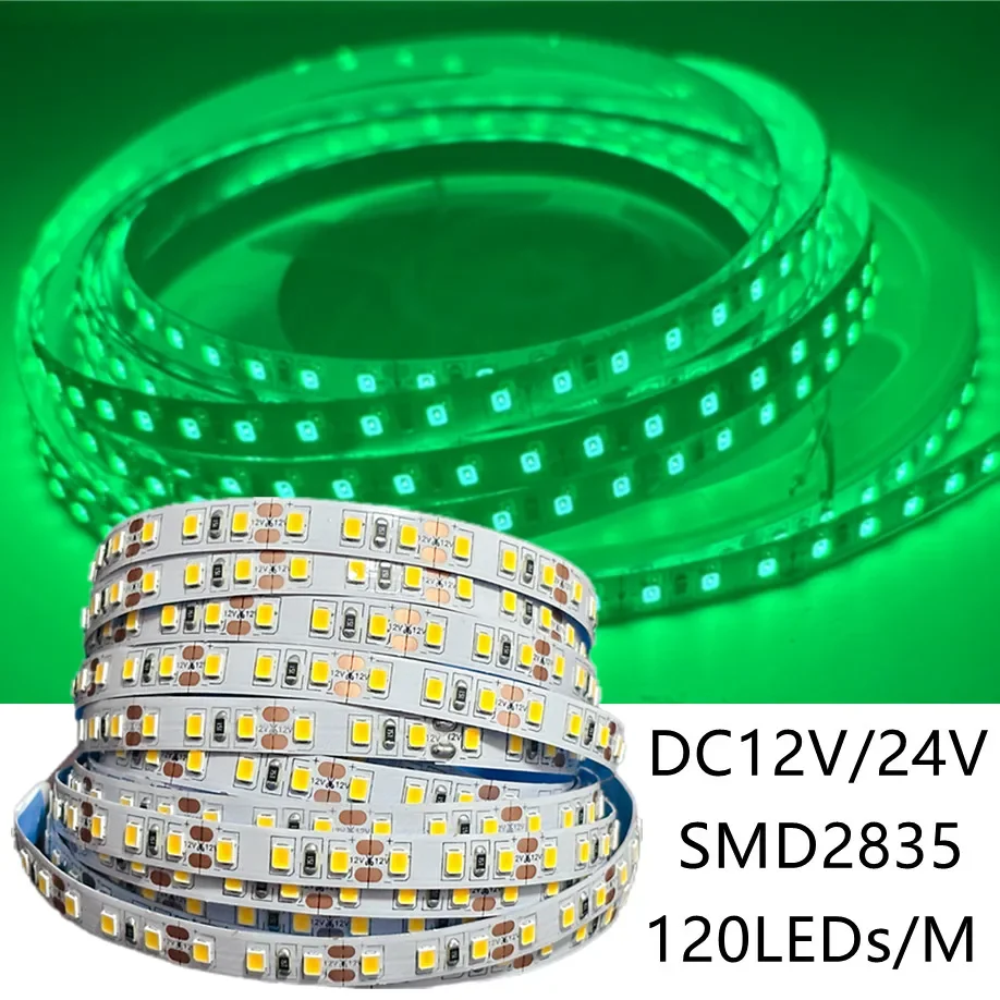 120 светодиодов/м 12 В постоянного тока 24 домашняя лампа полоса 2835 для декора