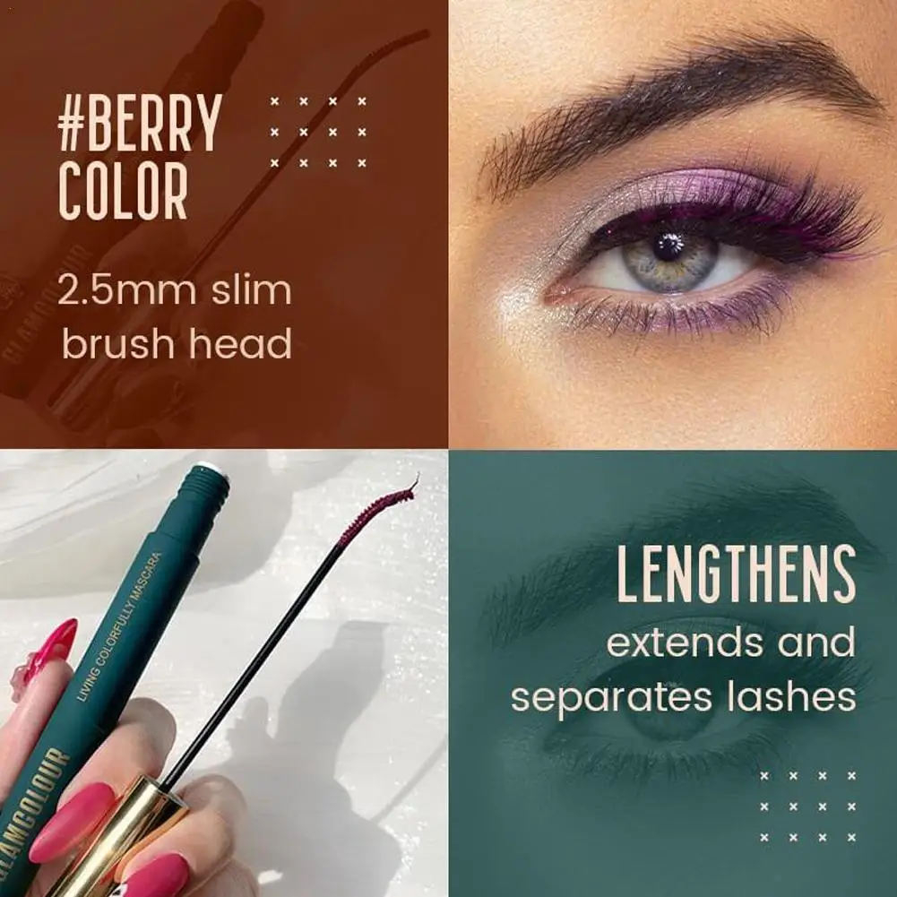 

Color Mascara Four-Color Non-Smudge Hold 4d Eyelash Fiber Long Green Tube Curling Gold Tube Eye Cosmetics Makeup Products