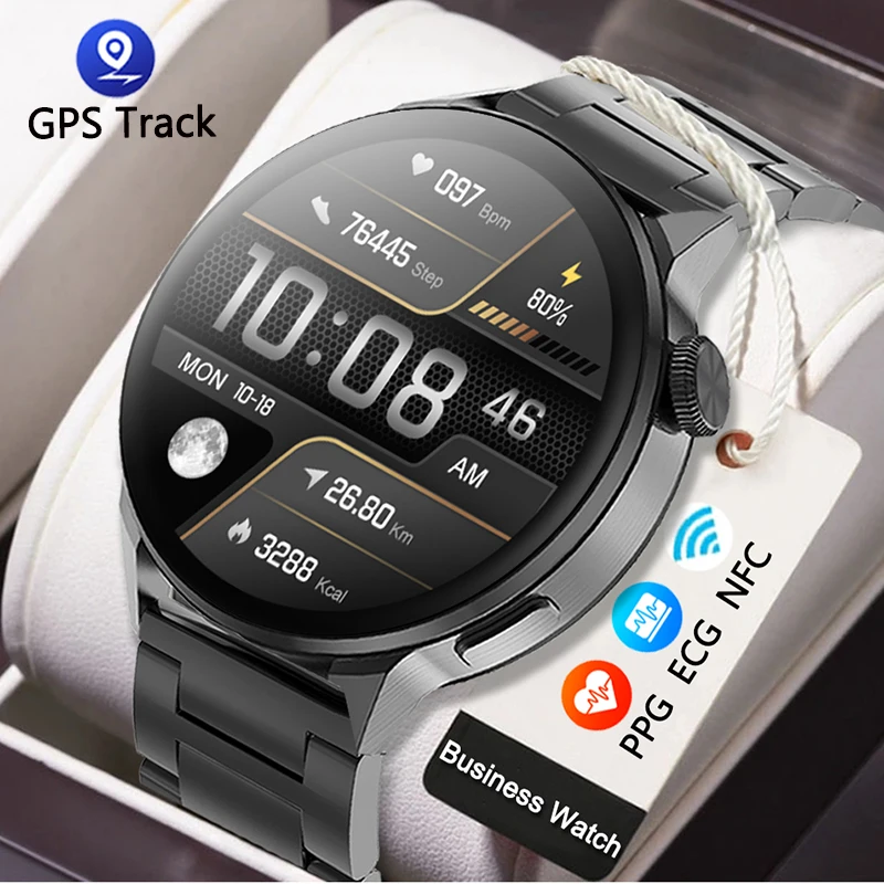 

For Samsung Apple Xiaomi Huawei NFC Smart Watch Men Bluetooth Call Watches Women Custom Dial Heart Rate ECG PPG Smartwatch