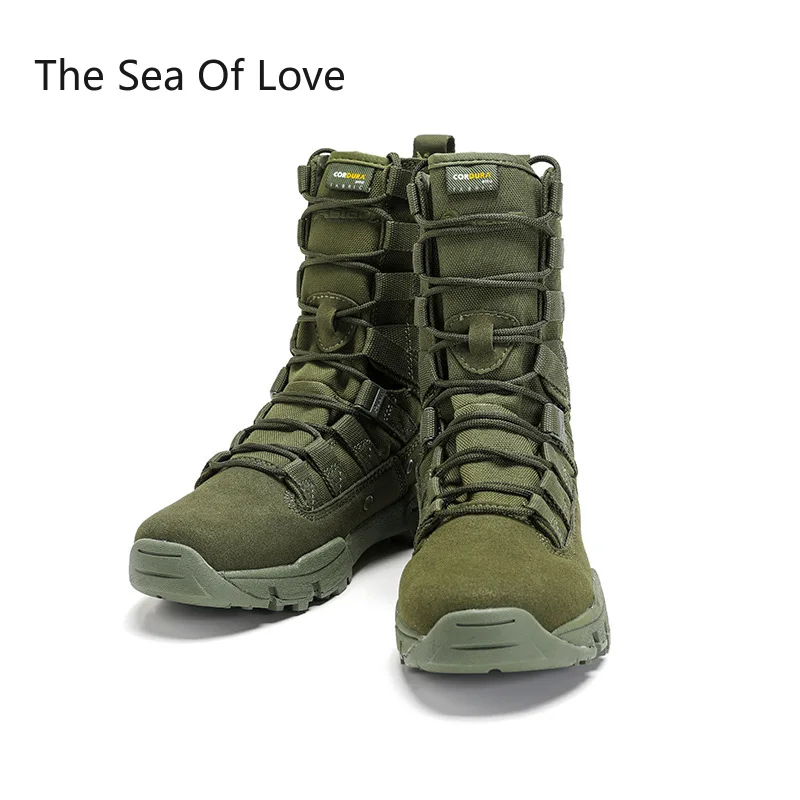 2022 new Men Army Boots Hiking Sport Shoes Ankle Sneakers Outdoor Men's Military Desert Waterproof Work Safety | Спорт и