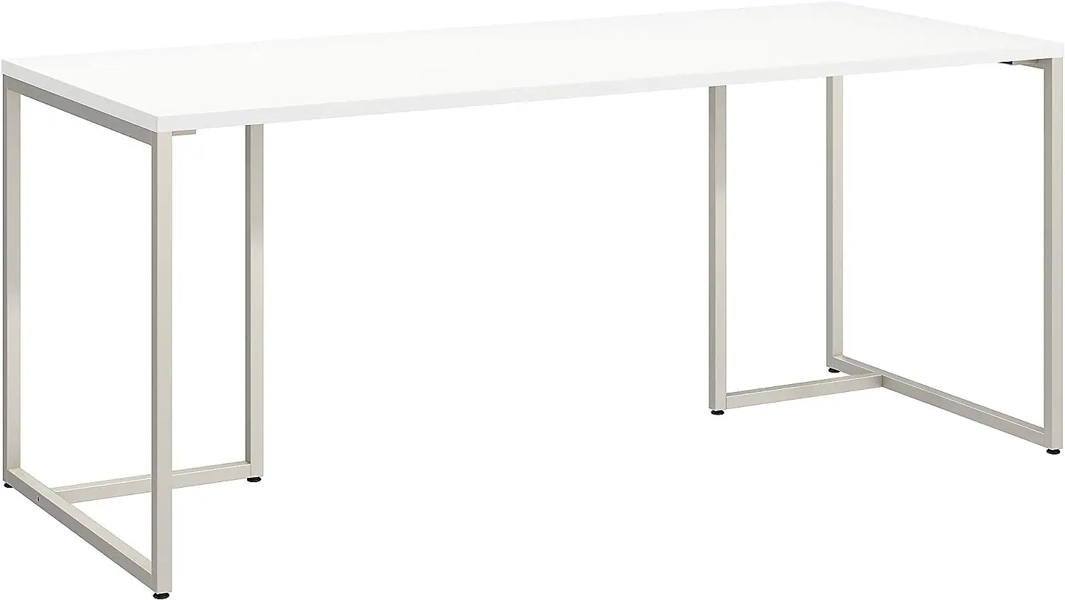

Table Wire Management | Mid Century Desk for Professional and Home Office, 72W, White