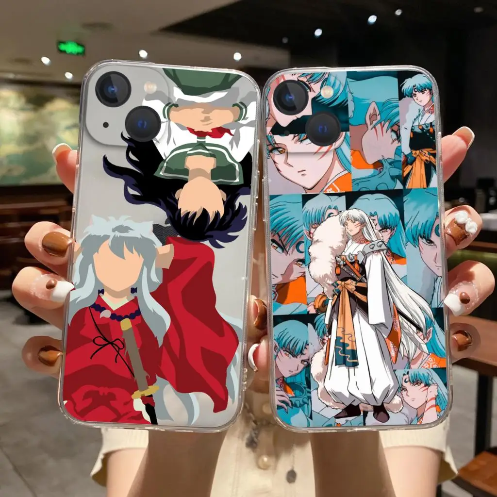 

Luxury Inuyasha Anime Phone Cover For iPhone 11 12 13 14 Pro Max X XR XS Max 7 8 14 Plus 12 13 Mini Clear Soft Silicone TPU Case