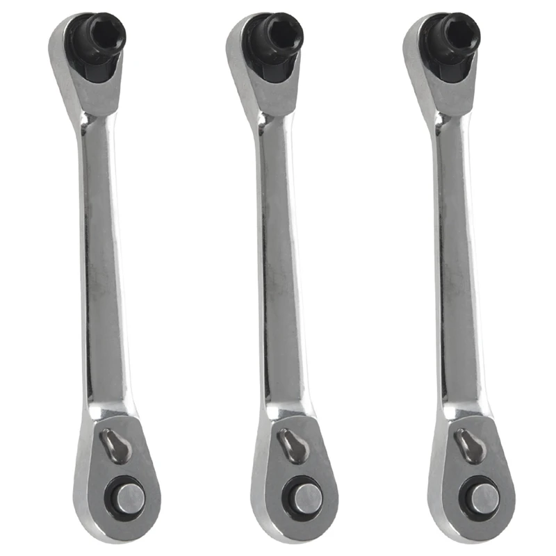 

3X Mini Double Head Fast Ratchet Wrench Ratchet Wrench Bit Fast Socket Wrench Screwdriver Screwdriver Tool