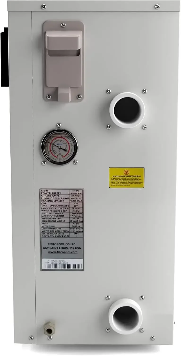 Тепловой насос для бассейна — FH270 70 000 BTU надземных бассейнов и спа