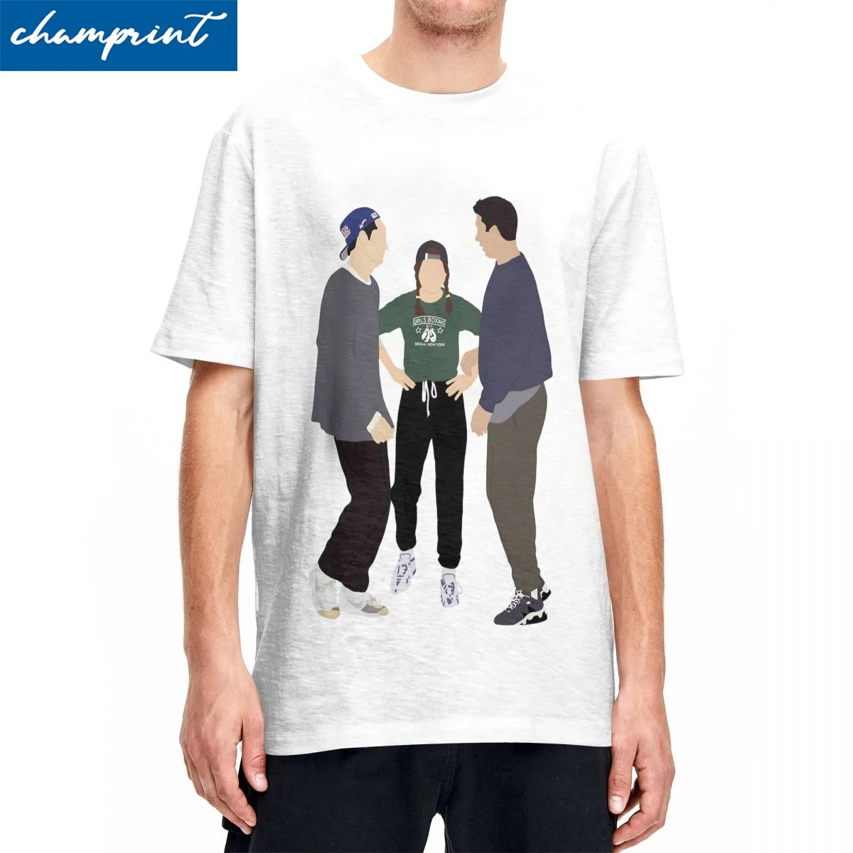 

Футболка Мужская/женская с коротким рукавом, 100% хлопок, круглым вырезом и принтом