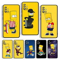 funny cartoon simpsons for samsung a73 a72 a71 a53 a52 a51 a41 a33 a32 a31 a22 a21s a13 a12 a03s a02 5g black phone case