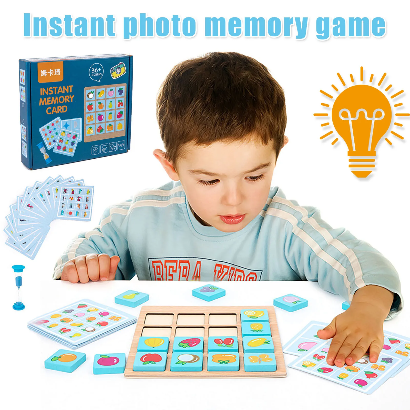 

Early Game Toys Baby Children's Education Wooden Brainpower Board Puzzle Education 3 Year Old for Toddlers