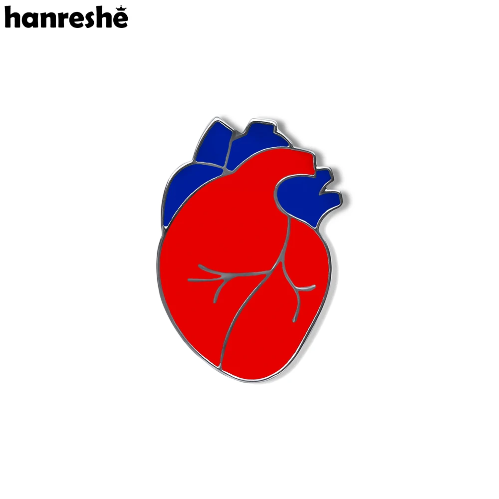 

Hanreshe Anatomy Enamel Heart Brooch Pin Classic Medical Organ Lapel Backpack Bag Badge Jewelry for Doctors and Nurses