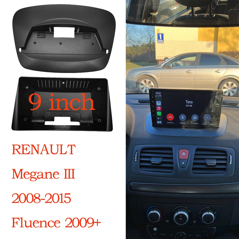 

car Fascia Frame for RENAULT Megane 3 2008-2015 FLUENCE Navigation Bezel Adapter Cove Stereo Player Install Surround Trim Panel