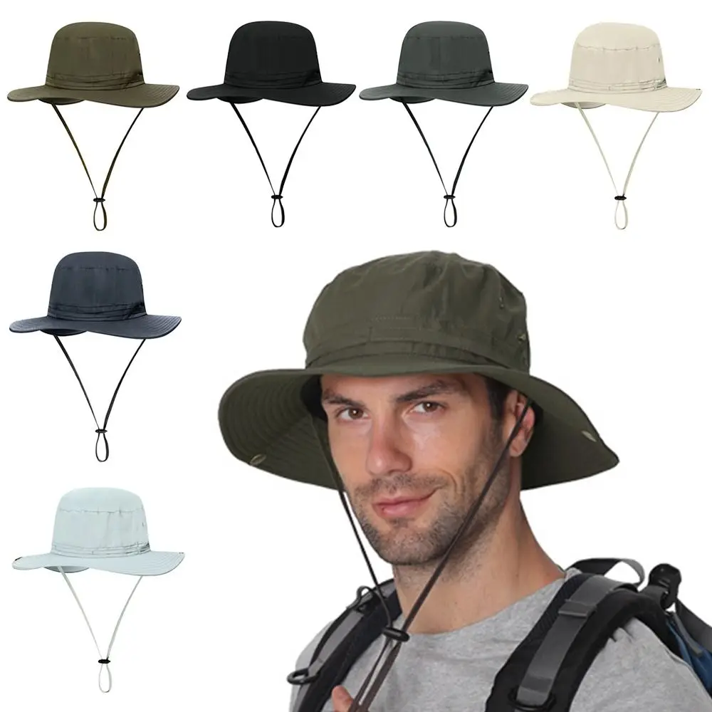 

Waterproof Boonie Caps Mountaineering Hiking Outdoor Supplies Long Wide Brim UV Protection Buckets Hat Sun Hat