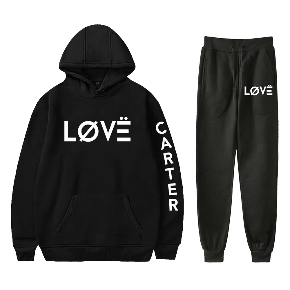 

2023 Aaron Carter Rip Two Piece Set Sweatshirts+Sweatpants Women Men Hoodie Jogger Pants Rest in Peace Clothes