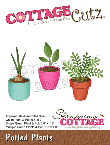 

Metal Cutting Dies Potted Plants Stencils Die Cut for DIY Scrapbooking Album Paper Card