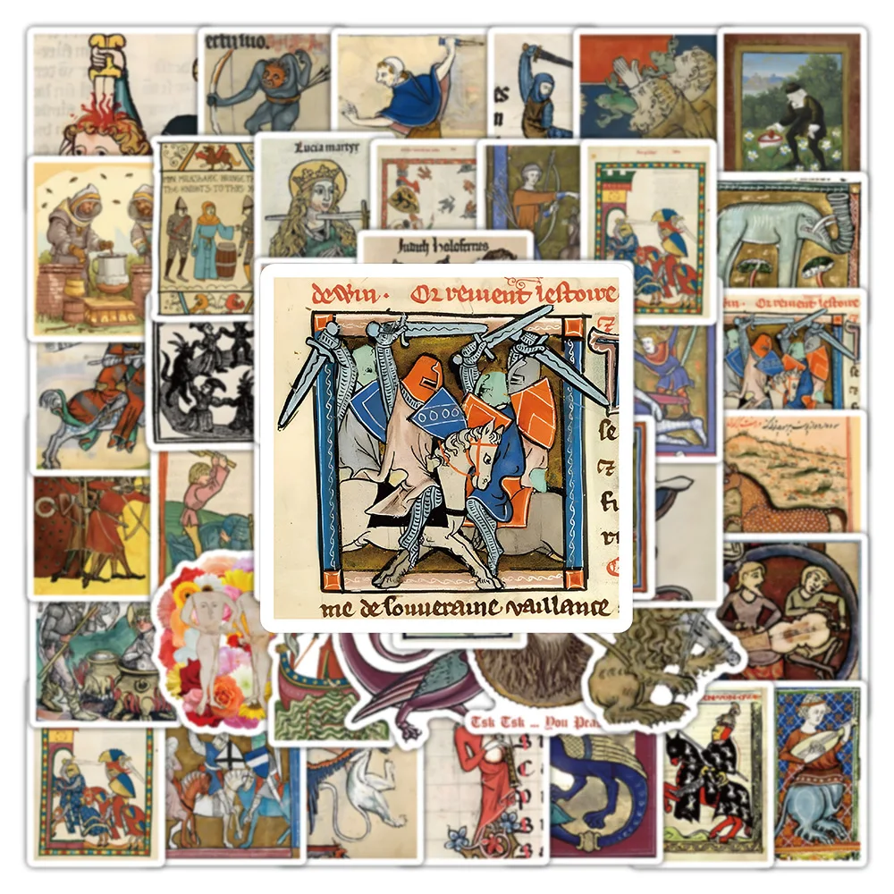 Винтажные наклейки для ноутбука багажа 10/53 шт