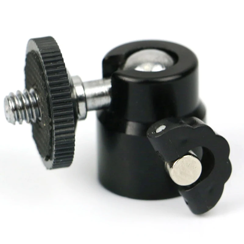 

Mini BallHead 360 Swivel 1/4 Screw Tripod Ball Head Lock Knob For DSLR Camera Monopod Flash Light Stand Video Photo Accessories