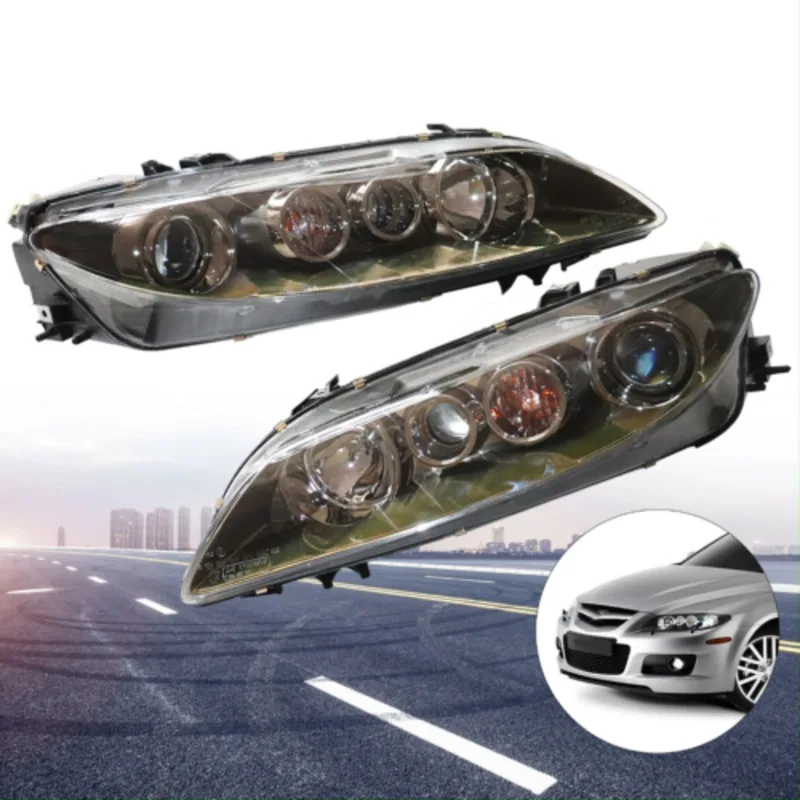 

For 2006-2008 Mazda 6 Sedan Front Headlight Head Lamps 1 Pairs 2.3L Left+Right
