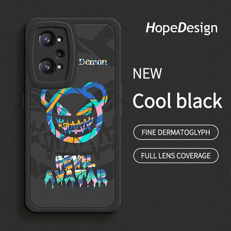 

Color Demon Phone Case For OPPO Realme GT Neo 2T 2 3 GT2 XT X2 Pro 9 10 Pro Plus 5G Soft Cover For Realme 8 6i X7Max 9SE 5G
