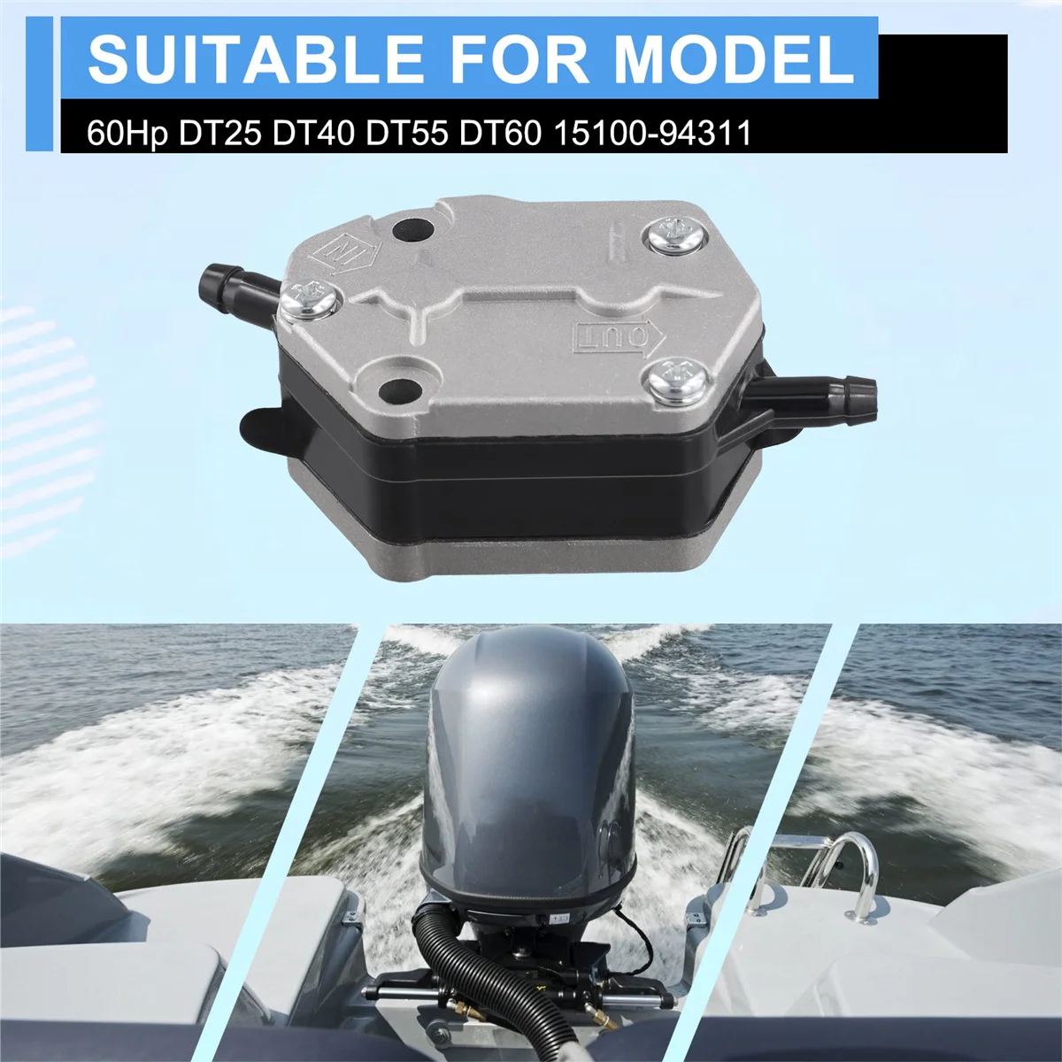 1 шт. топливный насос в сборе для подвесного двигателя Suzuki 60 л.с. DT25 DT40 DT55 DT60 15100-94311