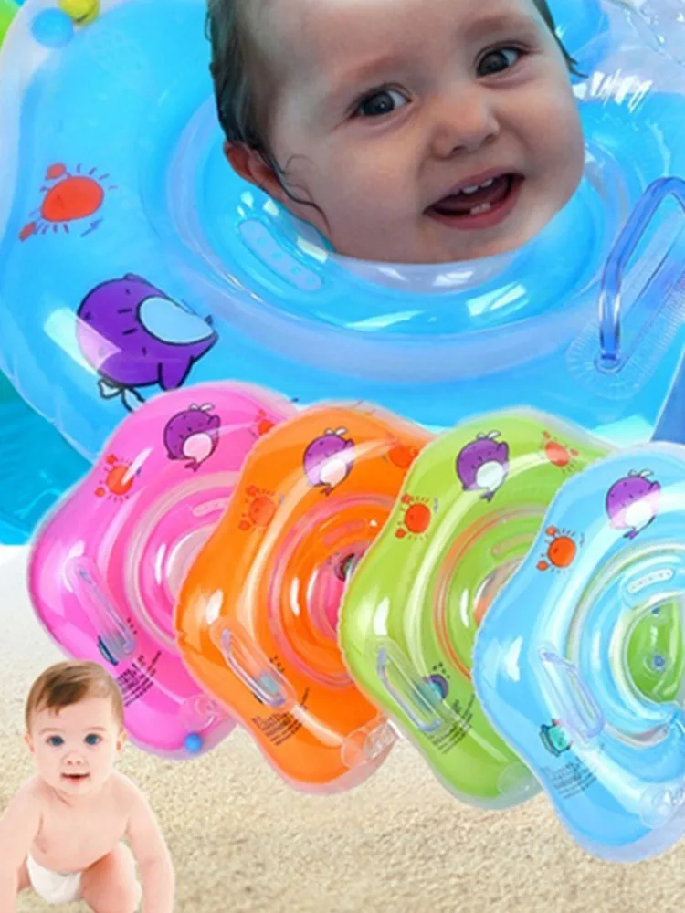 Inflatable 4 Colors Bathroom Swimming Pool Baby Bath Neck Ring Collar Safety Swimming Collar