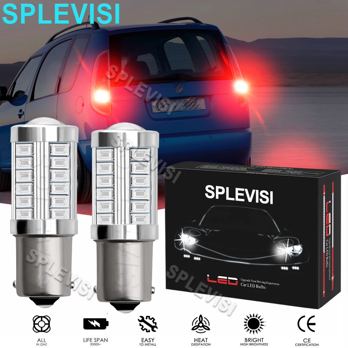 

2x LED Brake Stop Tail Light Lamp Bulbs Red For Skoda Roomster 5J 2006-2015 Skoda Fabia MK1 1999-07 Skoda Yeti 5L 2009-2017