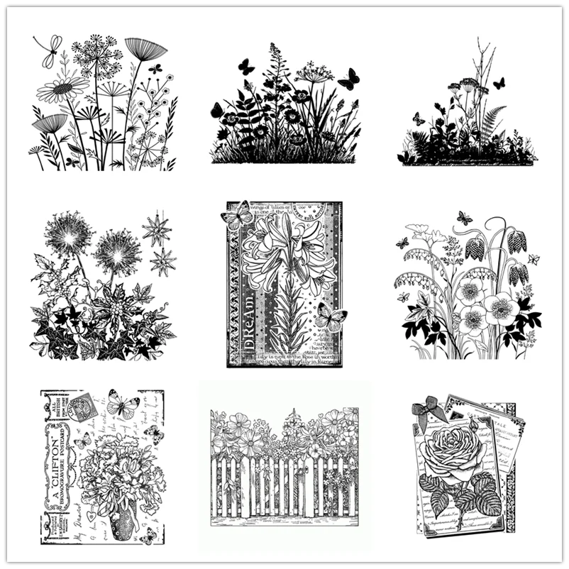 

New Arrival Clear Stamps 2022 For Scrapbooking Paper Making Flower Bouquet Account Craft Set Card Transparent Seal