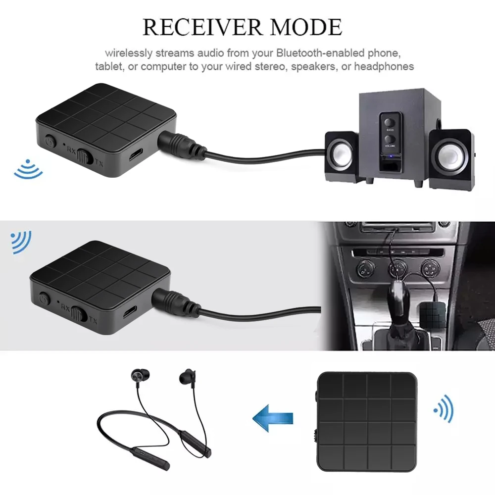 2-в-1 Bluetooth 3 5 аудио приемник RCA мм AUX разъем стерео музыка беспроводной адаптер
