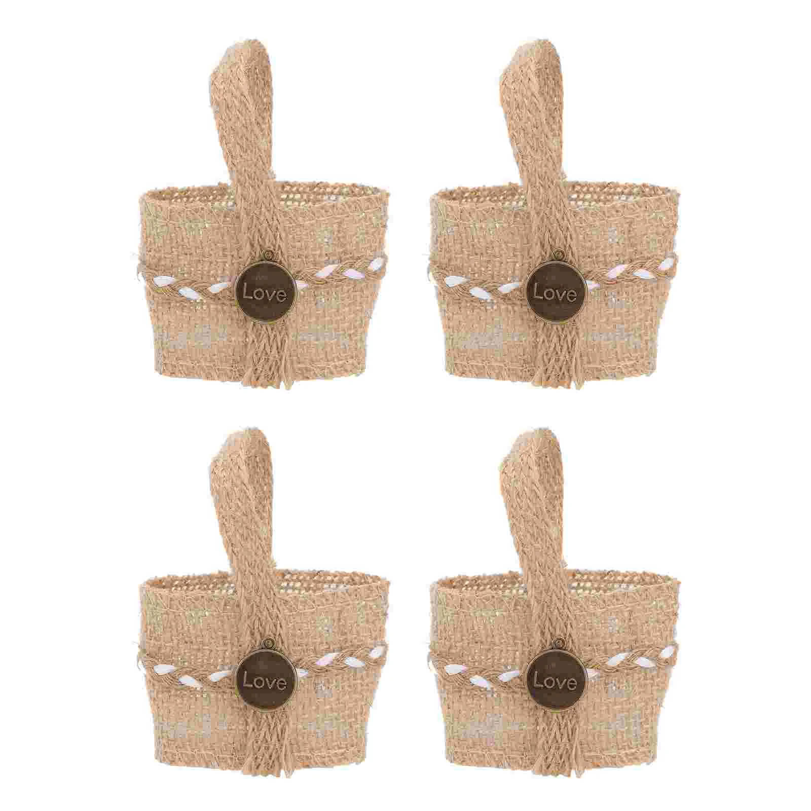 

Basket Wedding Woven Small Flower Wicker Baskets Country Hamper Mini Party Picnic Storage Picking Style Fruit Farmhouse Rustic