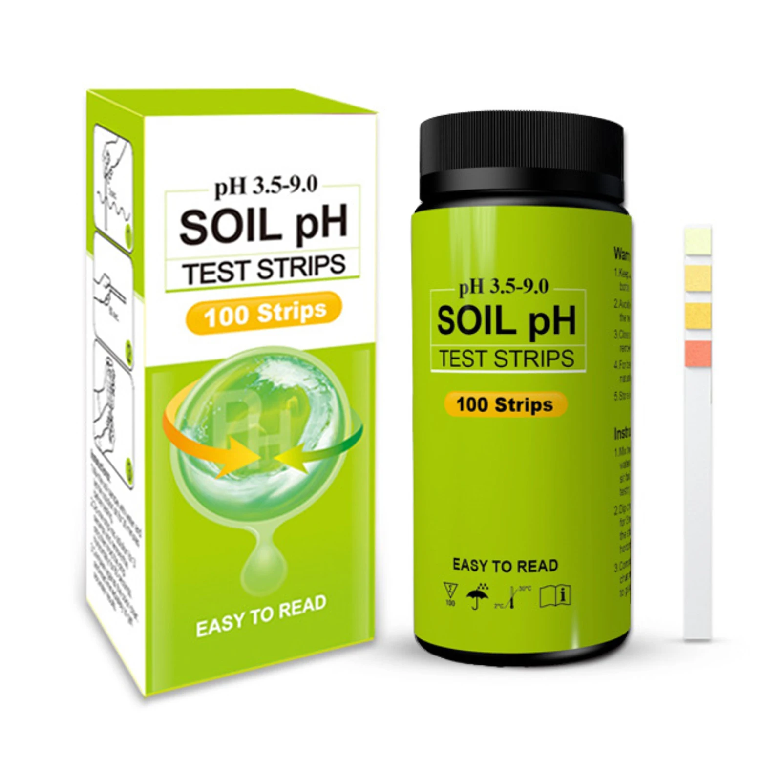 

100 PH Strips 3.5-9.0 PH Paper Analyzers Test Paper Strips Testing Kit School Educational Chemistry Equipment