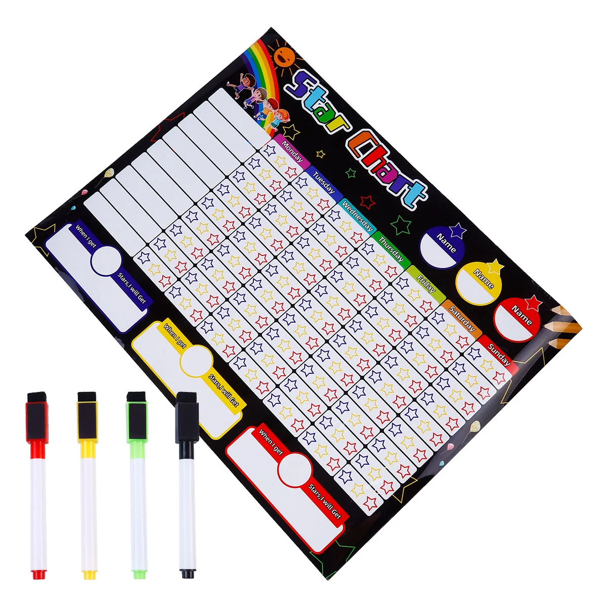 

Schedules Responsibility Chart Reward System Magnetic Refrigerator Chalkboard Chore Kids Planner Rubber Routines for children