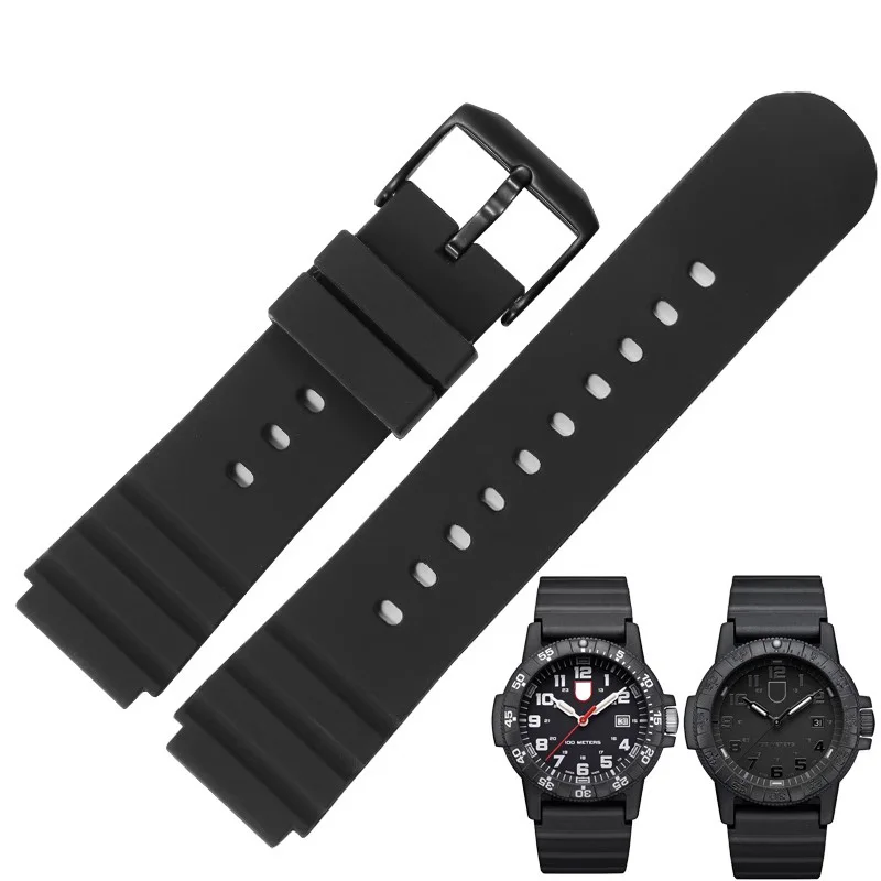 

Watch Accessories Rubber Military Watch Men's & Women's Sports Waterproof Silica gel Strap for Luminox 0200 3901 7050 3001 21mm