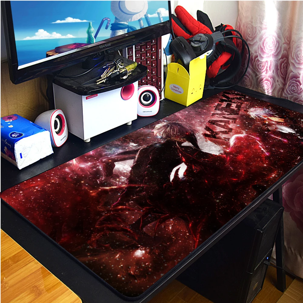 Gaming Mouse Pad Tokyo Ghoul Mousepad Anime Cartoon XL Large Gamer Mouse Pad 30x60 Big Keyboard Computer PC Desk Mat Notbook Pad