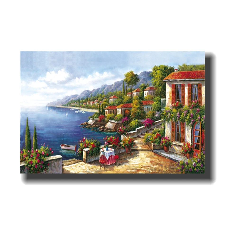 

Framed Villa Group Aesthetic Room Decor Paintings Garden Villas Decorative Paintings Suitable For Mordern Living Room