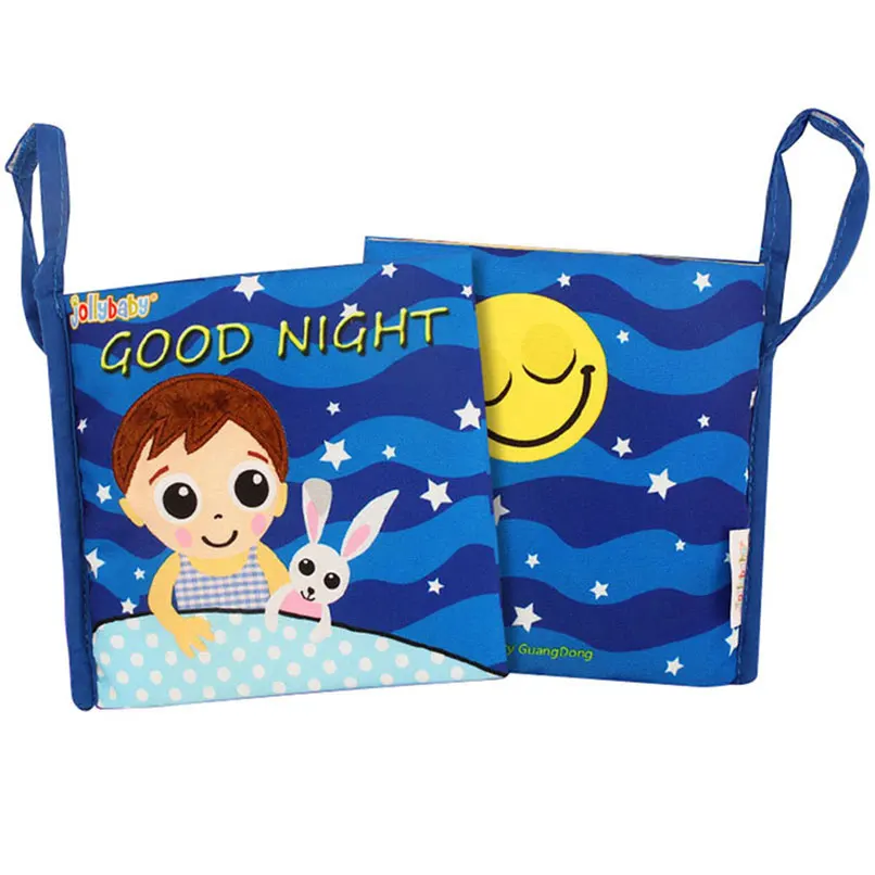 

Soft Fabric Baby Cloth Book Good Night Non-Toxic Toys Bedtime Story Early Development Books Learning Education Infant Gift