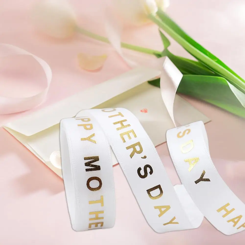 

1 Roll Good Packing Ribbon Polyester Mothers Day Ribbon Anti-fade 10 Yards Mother's Day Gift Box Wrapping Ribbon DIY