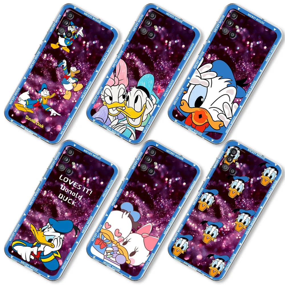 

Cartoon Disney Donald Duck Case For Samsung Galaxy A52 A12 A51 A72 A54 A14 5G Clear Phone Covers A70 A50 A32 4G A21s Tpu Coque