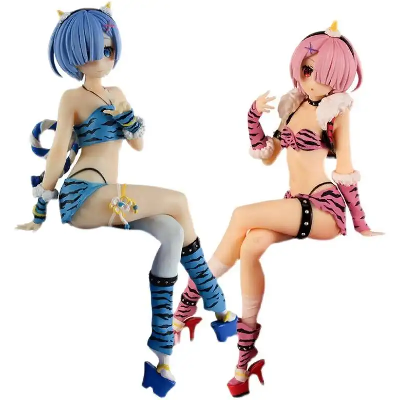 

16cm Sexy Rem Action Figure Anime RE: Zero-Starting Life In Another World Figure PVC Seated Ram Model Toys Gift