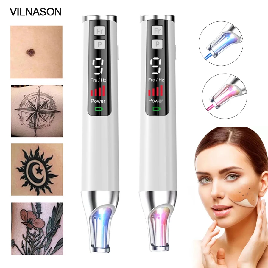 

Professional Laser Picosecond Pen Blue Red Light Therapy Tattoo Remove Pen Freckle Acne Mole Dark Spot Pigment Removal Machine